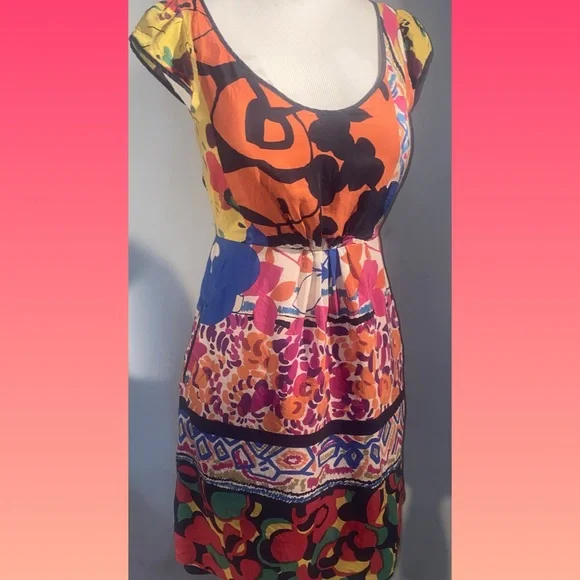 Moulinette Soeurs silk Dress Women Size 4 - Picture 3 of 8